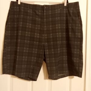 Hogan Gray Plaid  Athletic Shorts Tailored Cotton Blend Size 46